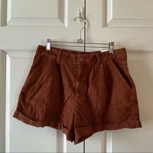 AE Brown Corduroy Mom Shorts